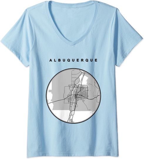 Albuquerque City Map Art T Shirt