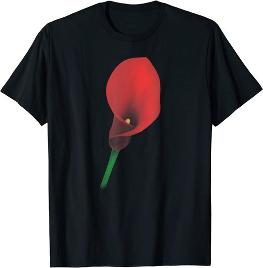 Red Calla Lily Artwork T Shirt