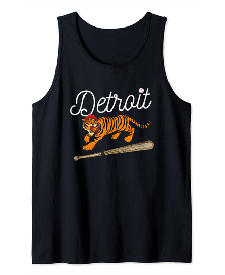 Detroit Tiger Design Tank Top