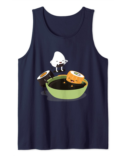 Japanese Food Kawaii Sushi Bath Tank Top