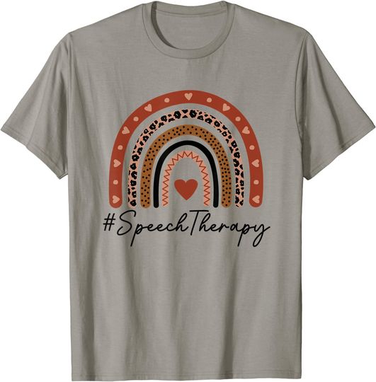 Speech Therapy Leopard Rainbow T-Shirt