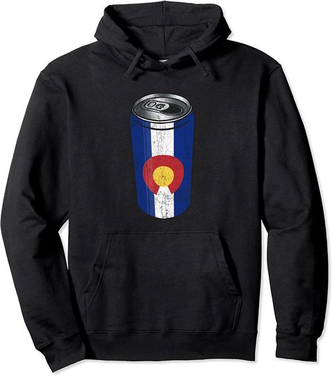Colorado Flag Beer Can Pullover Hoodie