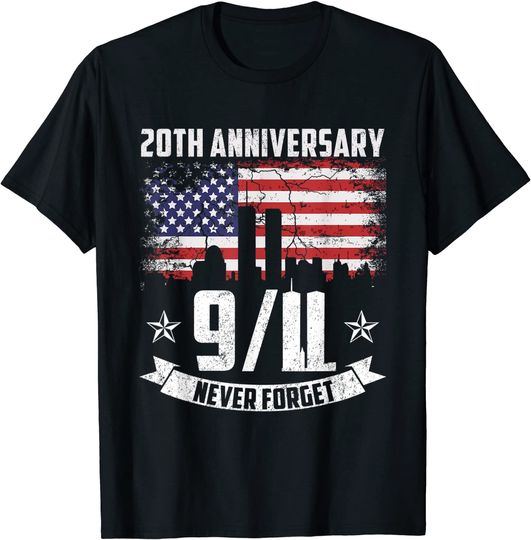 Patriot Day 2021 Never Forget 9-11 20th Anniversary T-Shirt