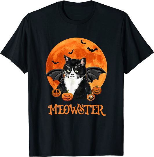 Meowster Halloween Cat Lovers T-Shirt