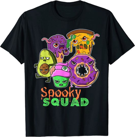 Spooky Squad Creepy Halloween Food T-Shirt