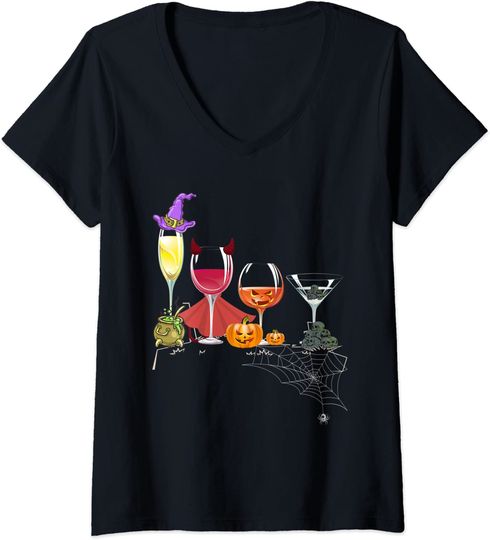 Spellbind Wine Glass Of Witchcraft Halloween T Shirt