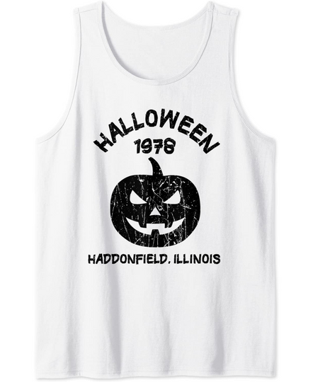 Halloween 1978 Holiday Spooky Myers Pumpkin Haddonfield Tank Top