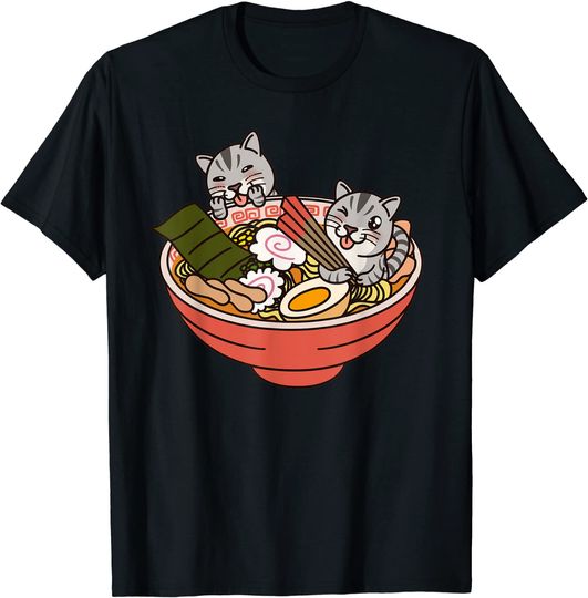 Ramen Kawaii American Shorthair Cat Pet T Shirt