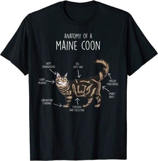 Anatomy Of A Maine Coon Cat T Shirt