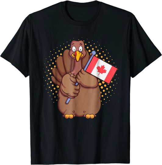 Canadian Thanksgiving Turkey Flag T-Shirt