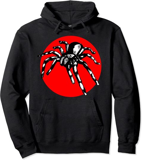 Japanese Spiders Tarantula Red Pullover Hoodie