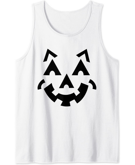 Halloween Pumpkin Fun Jack O Lantern Face Tank Top