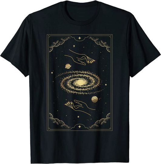 Discover Milky Way Hands Tarot Card T-Shirt