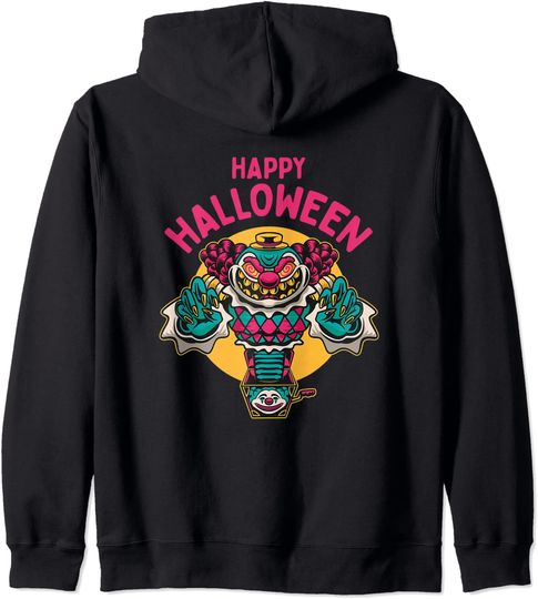 Discover Happy Halloween freaky clown Hoodie