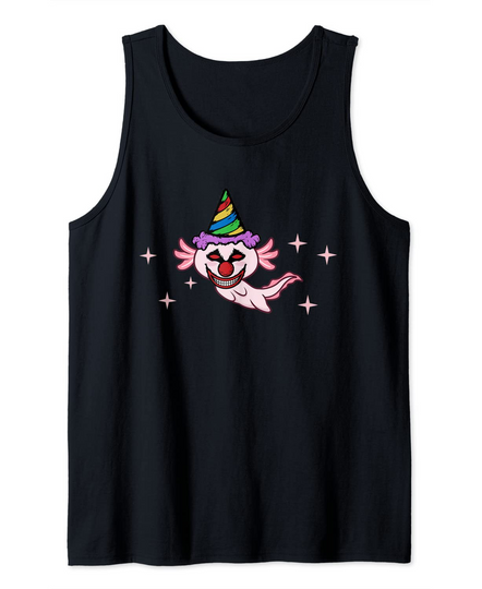 Discover Halloween Axolotl Scary Clown Graphic Art Tank Top