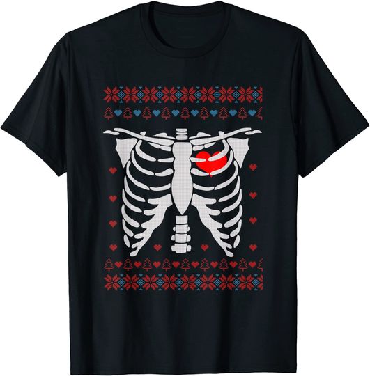 Discover Ribcage Halloween Christmas Skeleton Costume T Shirt