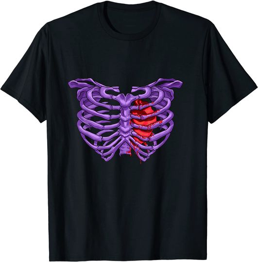 Discover Kawaii Heart Ribcage Skeleton Creepy Pastel Goth T Shirt