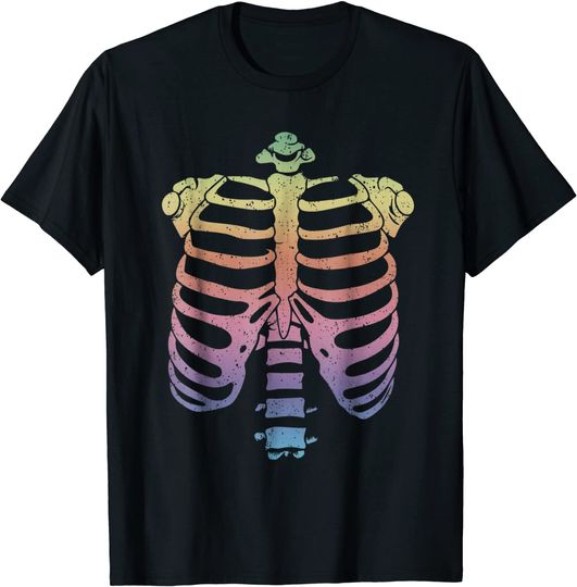Discover Halloween Skeleton Rib Cage T Shirt