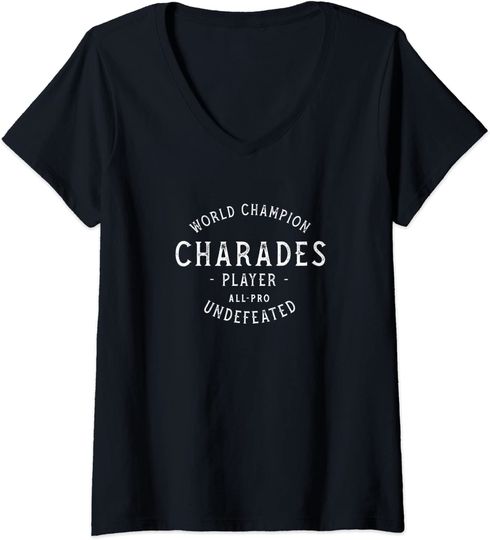 Retro World Champion Charades Player Undefeated T Shirt