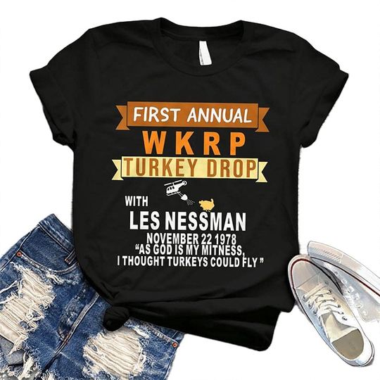 WKRP Turkey Drop Thanksgiving Day T Shirt