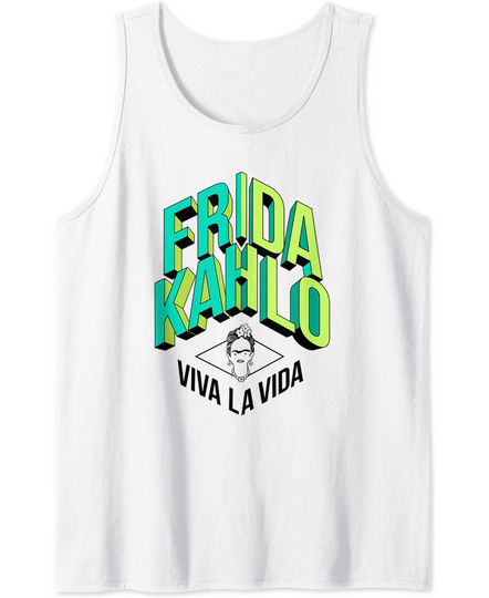 Frida Kahlo Block Font Viva La Vida Tank Top