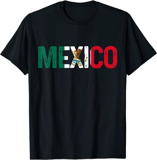 Discover Mexico Flag Vintage Pride T-Shirt