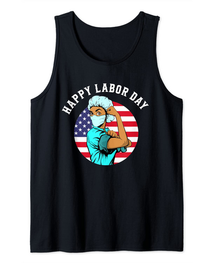 Happy Labor Day Patriotic Strong Registered Nurses Tank Top
