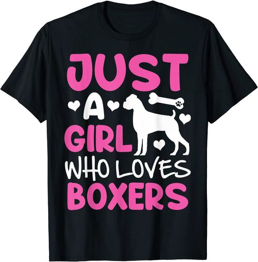 Discover Just A Girl Who Loves Boxers T-Shirt