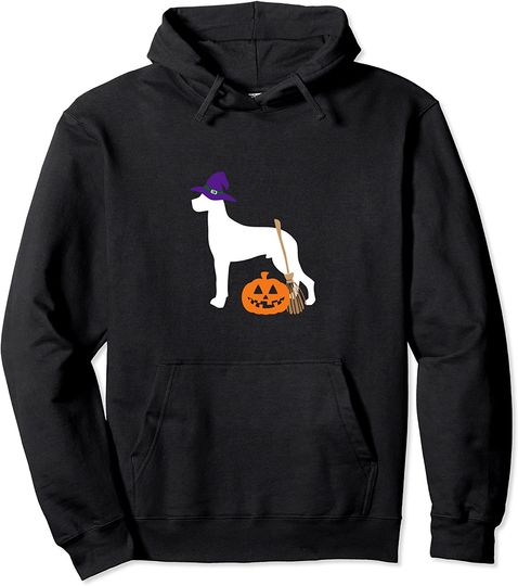 Discover Great Dane Halloween Dog Wearing Witch Hat Pullover Hoodie
