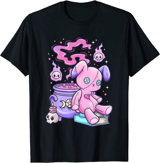 Kawaii Pastel Goth Cute Creepy Witchy Bear T Shirt