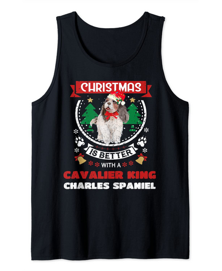 Christmas Better With A Cavalier King Charles Spaniel Tree Tank Top