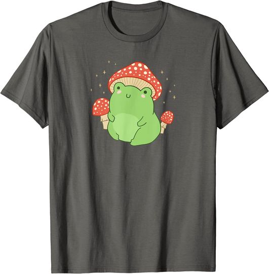 Frog Mushroom Hat Cottagecore Aesthetic T Shirt