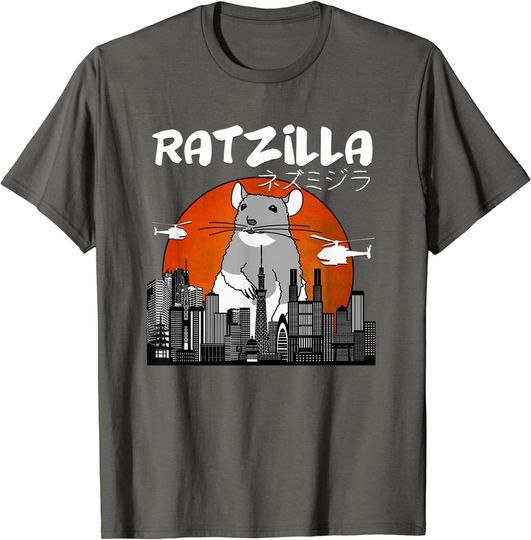 Funny Ratzilla Japan Mouse T Shirt