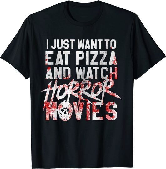 Discover Funny Horror Movie Fan Gift - Halloween Pizza T-Shirt