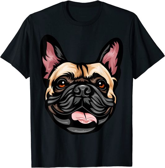 Cool French Bulldog Face T Shirt