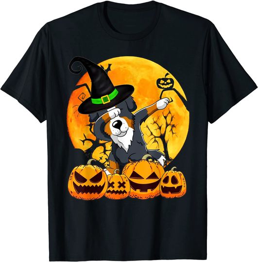 Discover Dabbing Bernese Mountain Dog Halloween Dab Pet T-Shirt