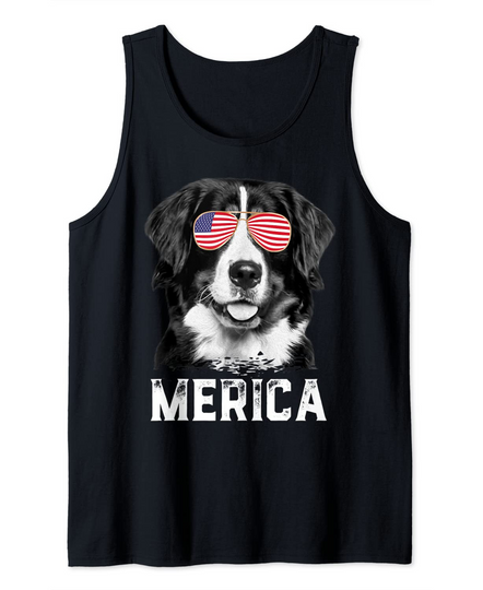 Discover Merica Funny Bernese Mountain Tank Top