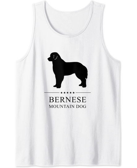 Bernese Mountain Dog Black Silhouette Tank Top