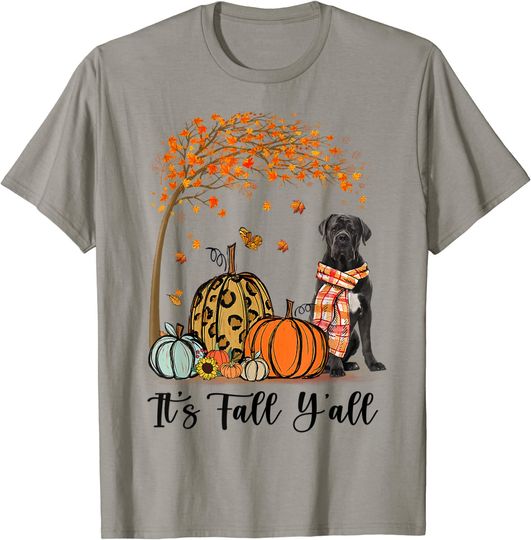 Discover It's Fall Yall Cane Corso Pumpkin Autumn Thanksgiving T-Shirt