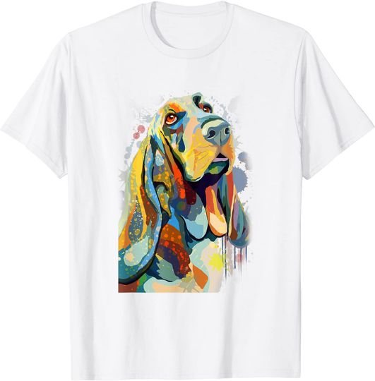 Basset Hound Hand Drawn Dog Lover Owner Paint T Shirt