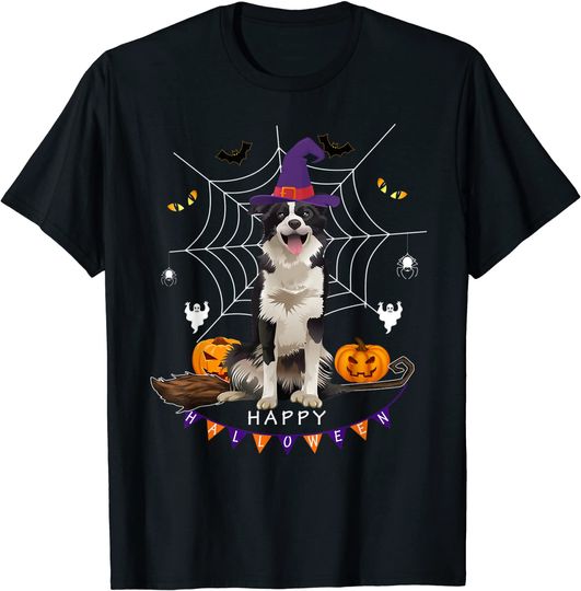 Border Witch Pumpkin Halloween T-Shirt