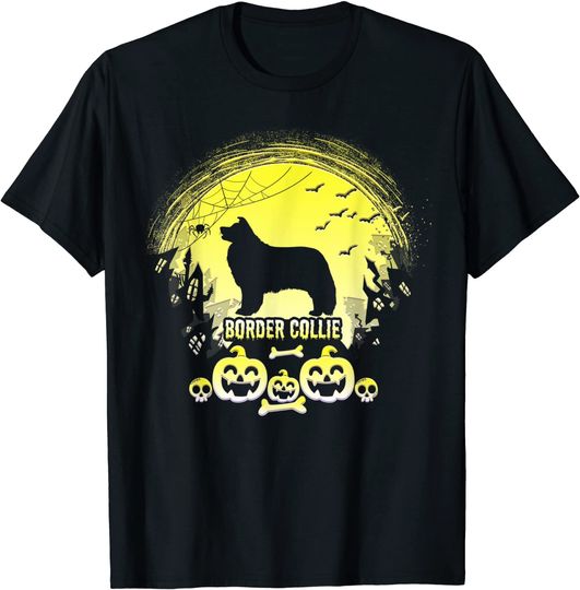 HHalloween Border Collie Dog Scary Custom T-Shirt
