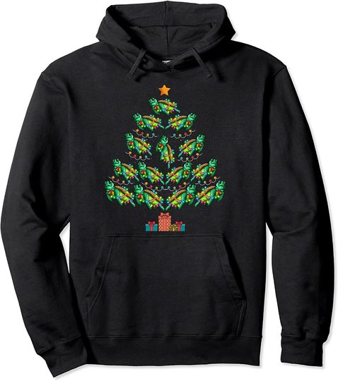 Sea Turtle Christmas Tree Pullover Hoodie