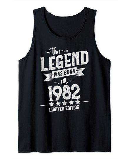Discover Vintage 1982 40th Birthday Gift, Legend was Born Tank Top