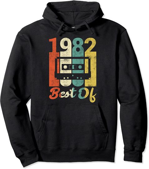 Vintage 39th Birthday Cassette 1982 Best Of Retro 80s Pullover Hoodie
