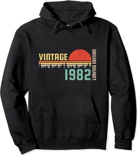 Vintage 1982, 40th Birthday Retro Limited Edition Pullover Hoodie