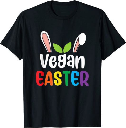 Discover Vegan Easter Animal Advocate Bunny Lover Cute Vegetarian T-Shirt