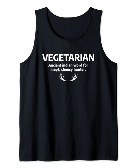 Discover Vegetarian Ancient Indian Word Funny Hunting Tank Top