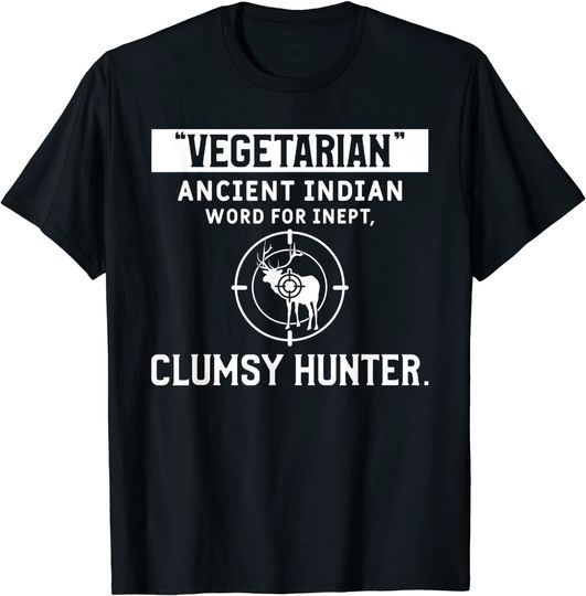 Discover Vegetarian Funny Hunt Hunting Joke For A Buck Deer Hunter T-Shirt