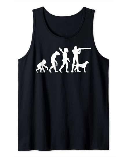 Hunter Hunting Dog Hunt Gun Rifle Sports Evolution Funny Tank Top